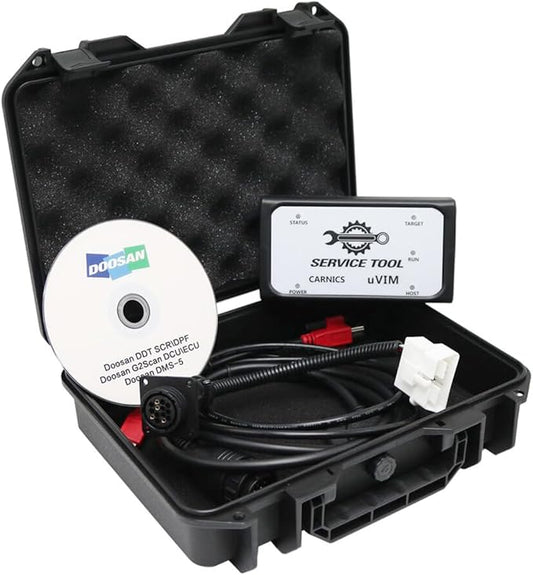 for DOOSAN uVIM Excavator Forklift Engine Diagnostic Tool Fault Detection OBD Interface DDT SCR DPF DCU ECU Scanner 2016 2023 Software (Adapter with 2023 Software)