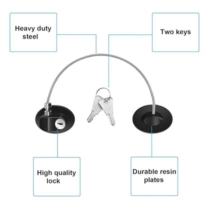 Hotop 4 Pack Cabinet Locks with Keys Mini Fridge Refrigerator Locks for Kids Toddlers Self Adhesive Child and Baby Proofing Safety for Deep Freezer Drawers Doors Latch(White and Black)