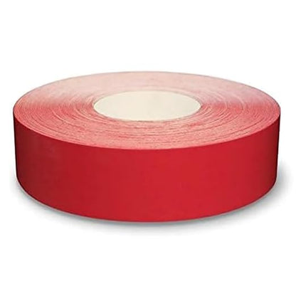 Mighty Line UltraLine Solid Floor Marking Tape for Safety, Caution, Warning, Heavy-Duty, Peel and Stick Adhesive, Beveled Edge Design, Industrial Quality, 2 Inch, 100' Roll, Red
