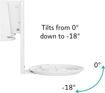 ynVISION.DESIGN Adjustable Wall Mount Compatible with Sonos ERA 100 Speaker - White 2 Pack