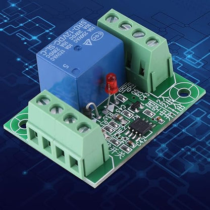 DC 12V Single Channel Bistable Circuit Trigger Switch Relay Control Module Compact Design Easy Wiring for Home Automation Projects