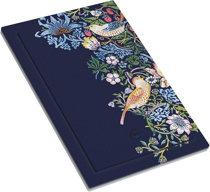 Decorative Light Switch Cover Plate Vintage Blue Morris Strawberry Thief Bird Flower 1 Gang No Device Single Blank Outlet Covers Wall Plate Cover Switchplate Electrical Faceplate
