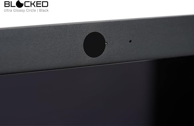 BLOCKED Stackable Webcam/Camera Vinyl Covers | 57 Low-Tack Reusable Webcam Sticker | 3-Sizes | Black 57-Pack (Ultra Glossy)