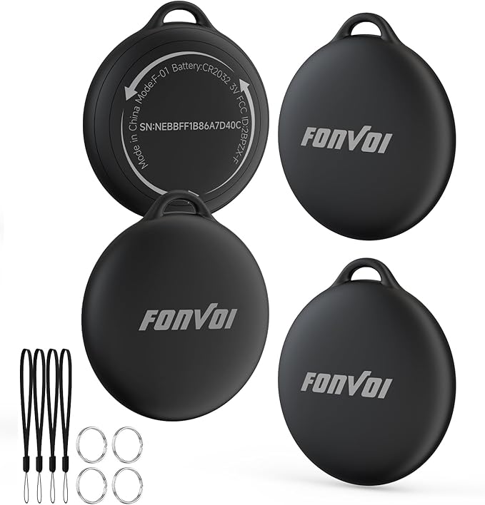 New [Apple MFi Certified] (iOS Only) Air Tags-4 Park, Bluetooth Tracker Tag for Apple Find My, Replaceable Battery, Key Finder and Item Locator Smart Tag for Keys, Bags, Luggage, Pets, Wallet