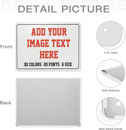 Custom Signs Outdoor Metal Sign - 16 x 12 Personalized for Business, Workplace, Office, Home, Delivery Signs, Road Garden Hazard Intersection Parking Decorative