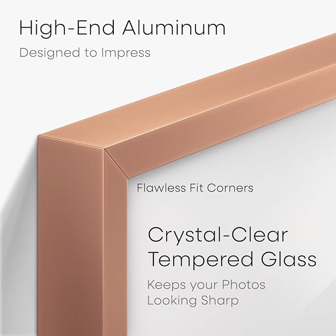 Homeforia 22.375x34 Silver Puzzle Frame, High End Metal 22.375 x 34 Picture Frames without Mat, 34x22.375 Thin Poster Frame for Wall, 22.375by34 Puzzle Print Frames, Tempered Glass, Wall Kit, Set of 1