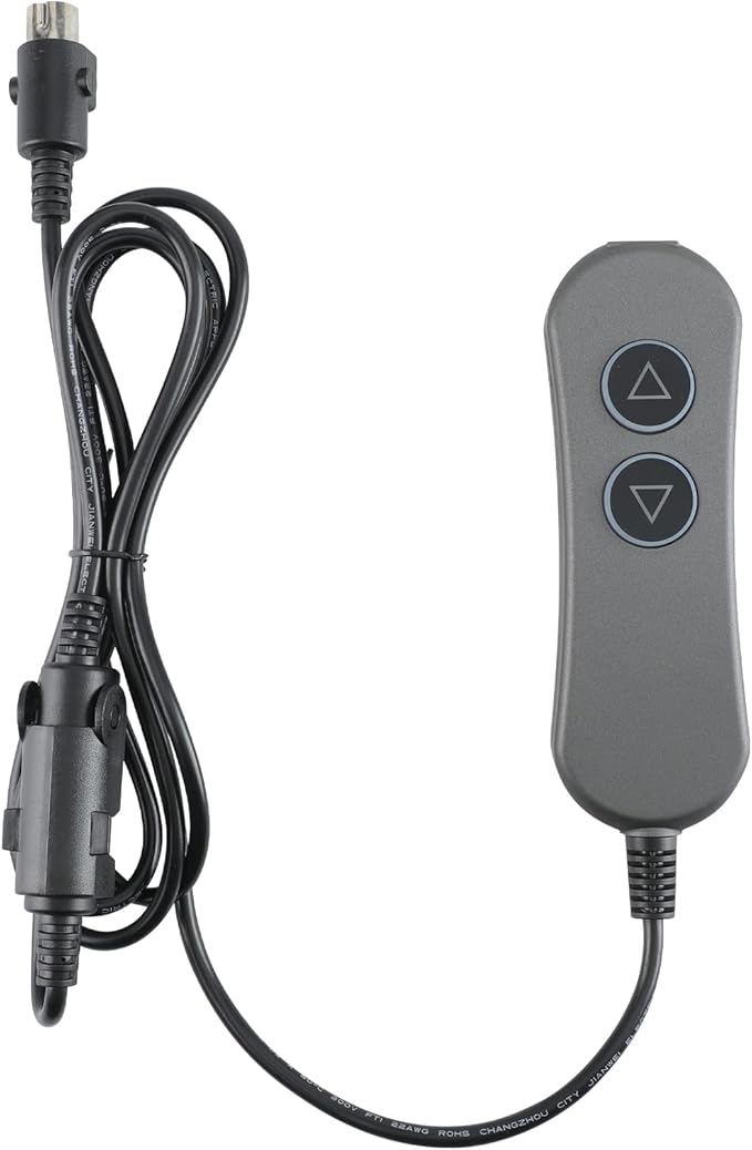2 Button 5 Pin Prong Hand Control Handset Remote with USB and Backlight for Lift Chairs Power Recliners
