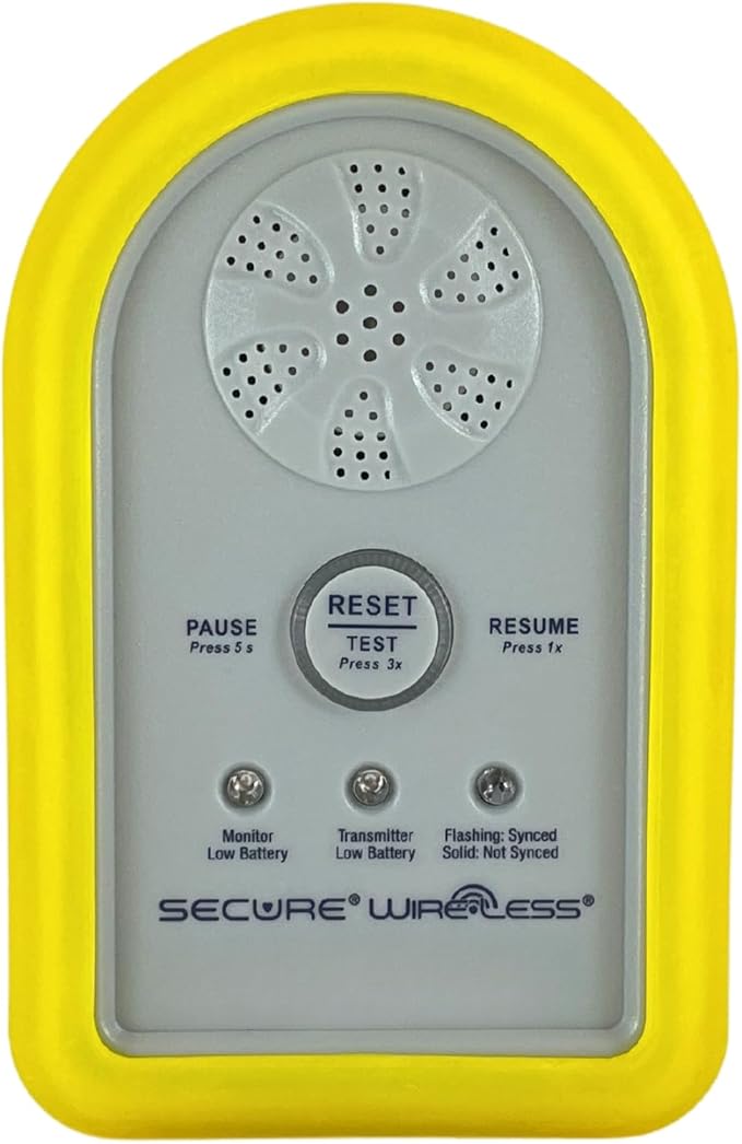 Secure Large Bed Alarm for Elderly Adults - Wireless Sensor Pad (24"x30") & Monitor with Protective Holder - Smart and Reliable Fall Prevention for Seniors and Dementia Patients