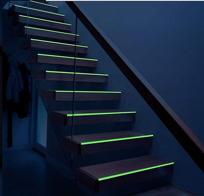 Glow in The Dark Tape - 33 FT X 0.5 Inch Luminous Photoluminescent/Luminescent Emergency Roll Safety Egress Markers Stairs, Walls, Steps, Exit Sign. Glowing Pro Theatre Stage Floor