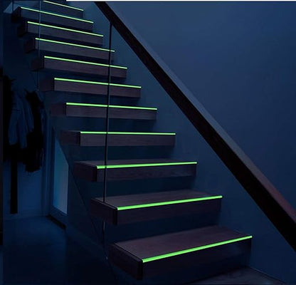 Glow in The Dark Tape - 33 FT X 0.5 Inch Luminous Photoluminescent/Luminescent Emergency Roll Safety Egress Markers Stairs, Walls, Steps, Exit Sign. Glowing Pro Theatre Stage Floor (65 ft X 1 inch)