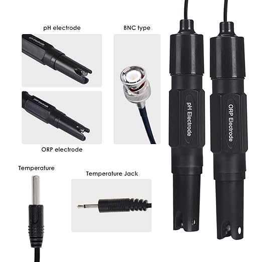 DANOPLUS Smart pH ORP Controller with Remote App Monitoring & Dosing in Water, 3 in 1 pH/ORP/Temp Meter Replaceable Probes for Hydroponics, Aquariums & Pool