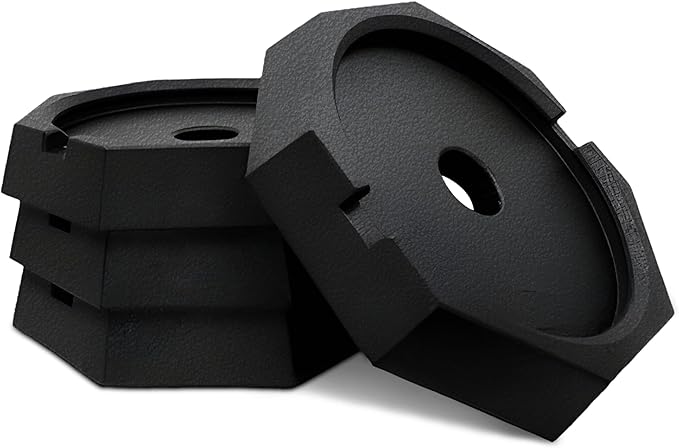 SnapPad EQ Permanently Attached RV Leveling Jack Pad for Equalizer Landing Feet (Round 4-Pack)