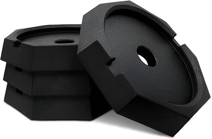 SnapPad EQ Permanently Attached RV Leveling Jack Pad for Equalizer Landing Feet (Round 4-Pack)