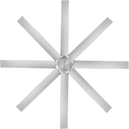 WAC Lighting Mocha XL 8 Blades Aluminum Smart Ceiling Fan in Brushed Nickel