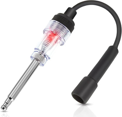 Inline Spark Plug Tester Engine Straight Boot Ignition Tester Light Lawnmower Checker Armature Diagnostic Detector for Automotive Car Internal External Engine(1 Piece)