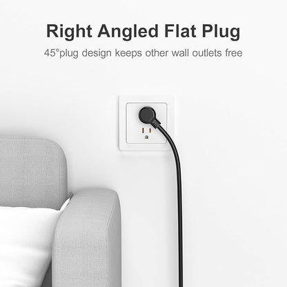 Surge Protector Power Strip - 12 Outlets,3 USB+USB-C 3.4A Ports, 6Ft Extension Cord, 1875W/15A, 4360Joules, Overload Protection - Ideal for Home & Office Use (Black-USBC)