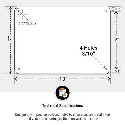 Quality Control Hold Area Sign, 10x7 Inches, 55 mil Thick HDPS (high Density polystyrene), Made in USA