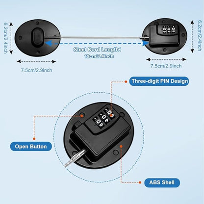 Fridge Lock AOSITE Refrigerator Lock Combination Black Combo Fridge Locks with Code for Adults 2 Pcs Refrigerator Lock for Children Adhesive Freezer Door Lock Child Safe Refrigerator Lock for Kids