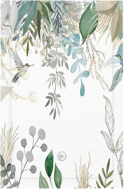 Green Tropical Palm Leaves Flower Plants Hummingbird Light Switch Cover Plate 1 Gang No Device Blank Electrical Wall Plates Faceplate Decorative Switch Plate for Bed Room Living Room Decor