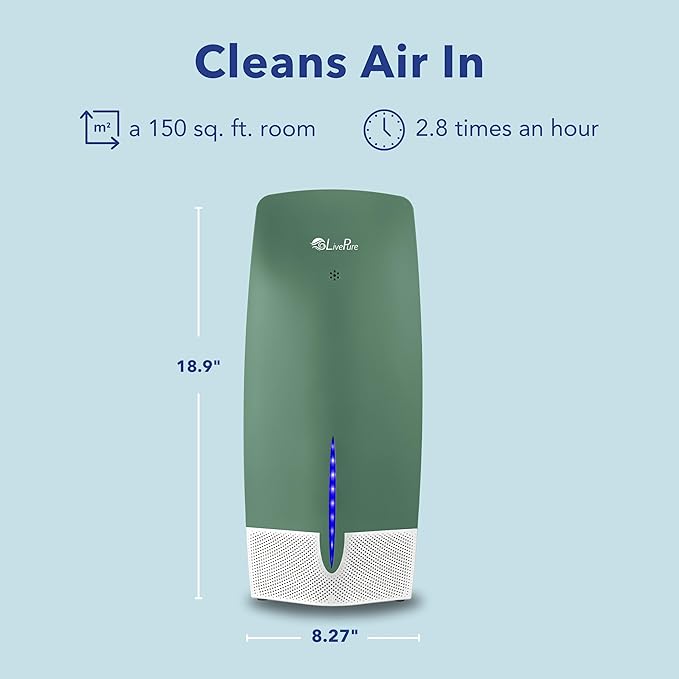 LivePure Air Purifier w/Granular Carbon Insert, LP470THP-BLK, Black