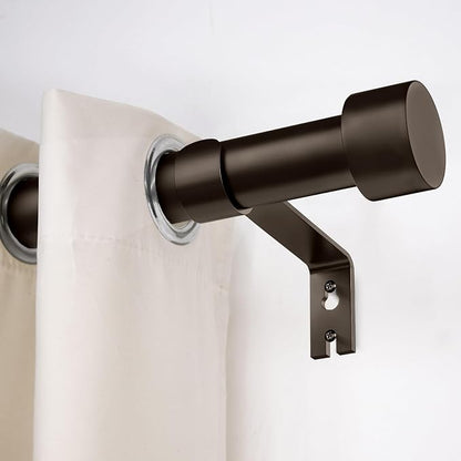 2 Pack Curtain Rods for Windows 66 to 120 Inch(5.5-10ft), 1 Inch Bronze Heavy Duty Curtain Rods Set, Adjustable Extra Long Curtain Rod for Bedroom Patio, Outdoor Drapery Rods, Size 32"- 120"
