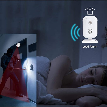 GREENCYCLE Motion Sensor Alarm Receiver, Pair with Magnetic Door Alarm Sensor (ASIN: B07HQD6BH6) or Motion Receiver(ASIN: B07HQ8QYZ7 ),1 Receiver, Can't use Separately