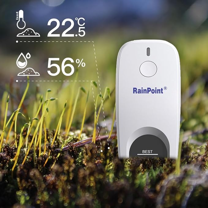 Wi-Fi Soil Moisture Meter, Plants Humidity Meter, Soil Temperature Monitor for Gardening & Farming (Add-on Device, Requires Hub or Gateway for Operation - Sold Separately)