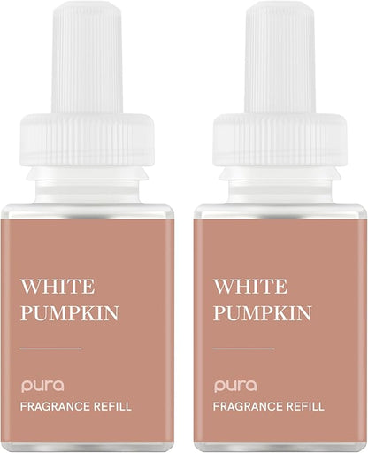 PuraHome Scent Refill - Smart Home Air Diffuser - Up to 120-Hours of Luxury Fragrance per Refill - Home Essential - Clean & Safe Diffuser Fragrance - 2 Pack, White Pumpkin