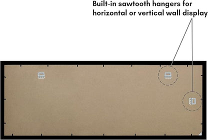 Americanflat 12x34 Poster Frame with Polished Plexiglass - Signature Collection - Gallery-Style Frames Made of Engineered Wood - Photo Frame for Wall Display - Black