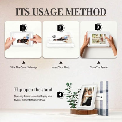 Crystal 5x7 Picture Frame with Acrylic Front 10 Pack, ABS Frame for 5x7 or 4x11 Photos, Shatterproof UV-Resistant Tabletop Photo Frame, Vertical/Horizontal Display for Home Décor