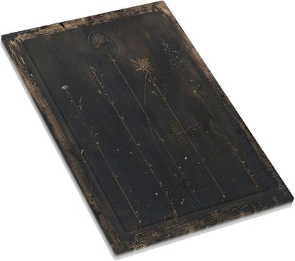 Light Switch Cover Plate Black And White Dandelion Art Vintage Wood Grain 1 Gang No Device Blank Wall Plate Electrical Outlet Cover Decorative Switch Plate Covers for Farmhouse Cabin Decor