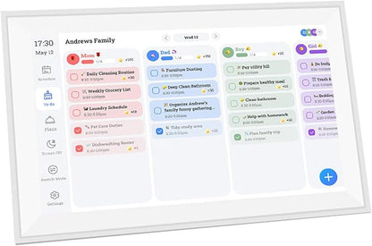 Smart Digital Calendar Wall Touch Screen 15.6'' - FHD Electronic Wall Calendar with Chore Chart, Family Schedule Planner & Meal Tracker, Support Wall/Desk Installation (15.6 inches)