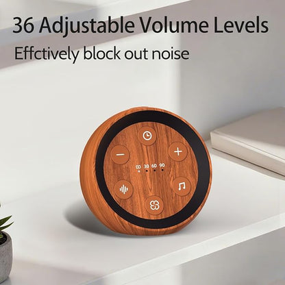 Battery Powered Sound Machine White Noise Sleep Machine with 32 Calming Sounds 36 Volume Levels Brown Noise Machine for Baby Kid Adult with 4 Timer for Travel Office Privacy