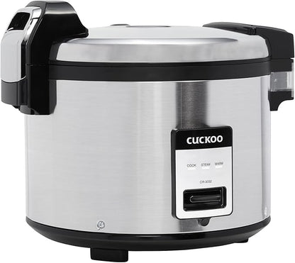 CUCKOO Commercial Rice Cooker & Warmer, Extra Large Rice Cooker 30-Cup Uncooked / 60-Cup Cooked, Professional Industrial Grain Cooker with Large Capacity, Easy One-Touch Operation, Silver (CR-3032)