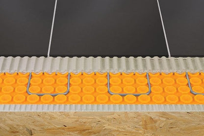 All-in-one Electric Radiant Floor Heating Kit 27 Sq Ft 240V with Smart WiFi Programmable Touchscreen Thermostat, Heating Uncoupling Membrane, Underfloor Heating Cable