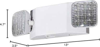 TANLUX LED Emergency Lights with Battery Backup, Commercial Emergency Light Fixtures for Business Home Power Failure Emergency Exit Sign Lighting with 1.0 Meter Plug in Cord AC120V UL Listed