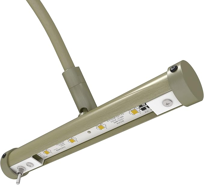 Cocoweb 6 Inch Antique Brass Picture Light - LED, 2700K, Adjustable Arm, Plug-in, Toggle Switch, Sleek and Compact Design