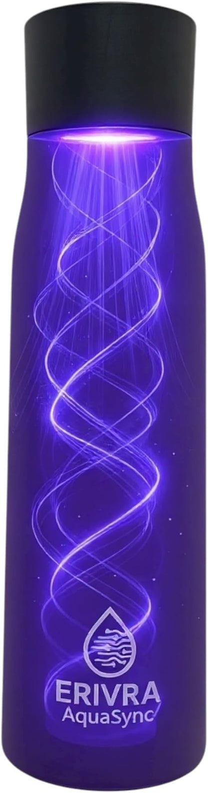 AquaSync Smart Self-Cleaning Water Bottle 17oz Stainless Steel with UV-C Light and Temperature Display