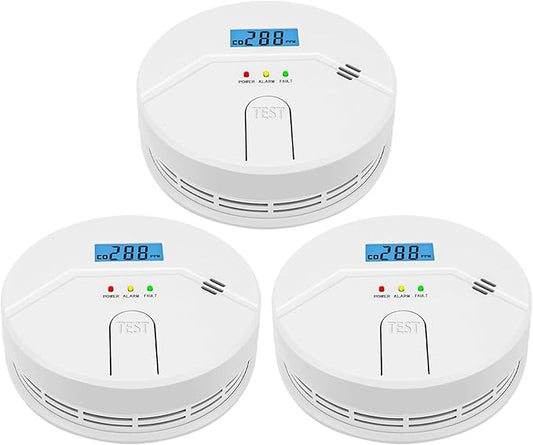 3 Packs, Smoke and CO Alarm,Smoke and Carbon Monoxide Detector,2 in 1,Smoke Detector Carbon Monoxide Detector Combo,85 db Alarm