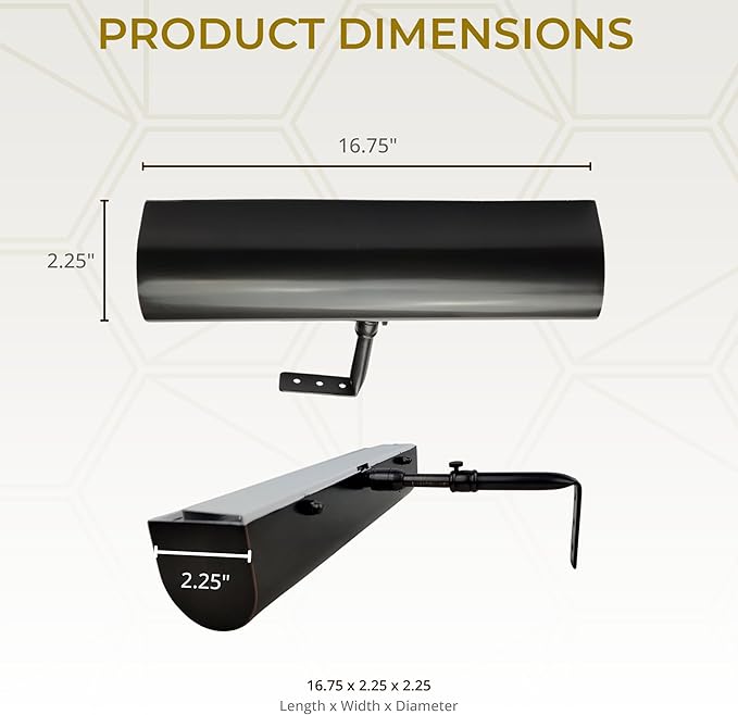 Royal Designs, Inc. Cordless Remote Control LED Picture Light, Dimmable with Timer Function, Oil Rubbed Bronze, 16.75 Inches