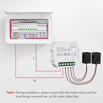 eMylo 2 Channel WiFi Power Meter 80A+80A Smart Power Monitor,Clamp Ammeter Power Monitor,2.4GHz WiFi,Real Time Monitoring,Smart Life/TUYA APP, Compatible with Alexa and Google Assistant