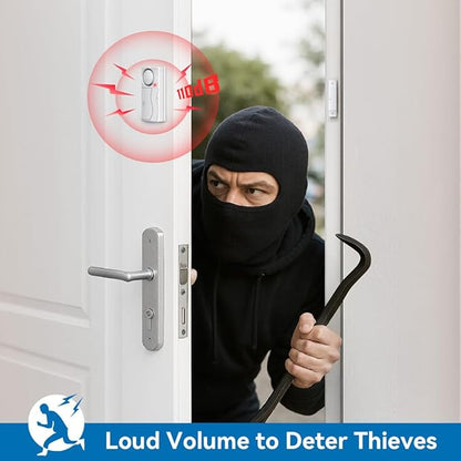 Door Chimes When Door Opens, 110dB Door Security Devices with Remote, Door Sensor, Door Alarms for Kids Safety, House Garage, Apartment, Store