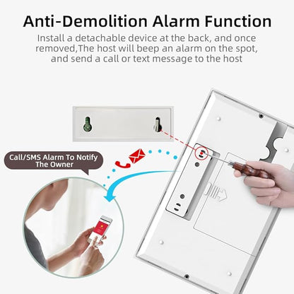 Home Security Alarm System,DIY Wireless WiFi Alarm System (Motion Detector, Door Window Sensor, Remote Control, Siren), Compatible with Alexa and Google for House, Apartment