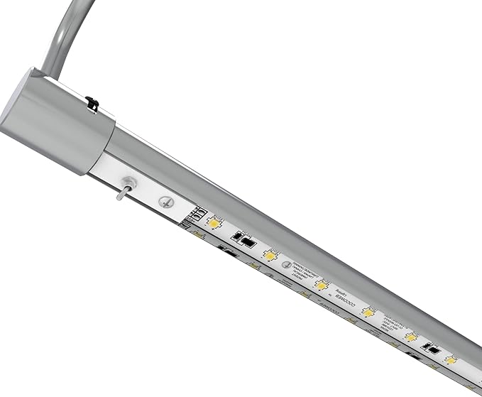 Cocoweb 16 Inch Tru-Slim Chrome Picture Light - LED, 2700K, Adjustable Arm, Plug-in, Toggle Switch, Sleek and Compact Design