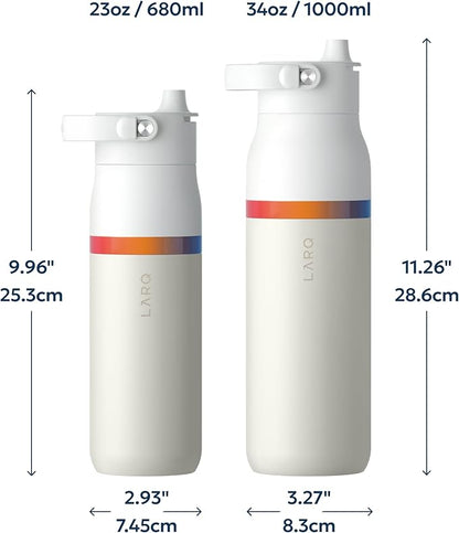 LARQ Bottle Swig Top Amber Vittoria 23 Oz, Granite White