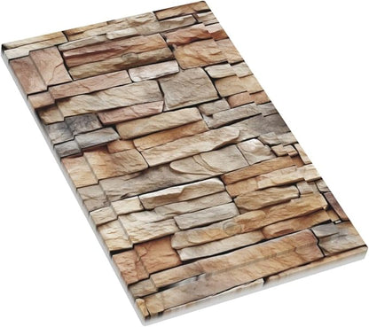 Light Switch Cover Plate Stone Textured Brown Brick Natural Stone 1 Gang No Device Blank Electrical Wall Plates Faceplate Decorative Switch Plate For Farmhouse Cabin Decor
