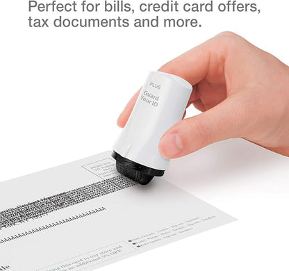 Guard Your ID Advanced 2.0 Roller Identity Privacy Stamp for Identity Theft Prevention and Security (Regular 3-Pack, White)