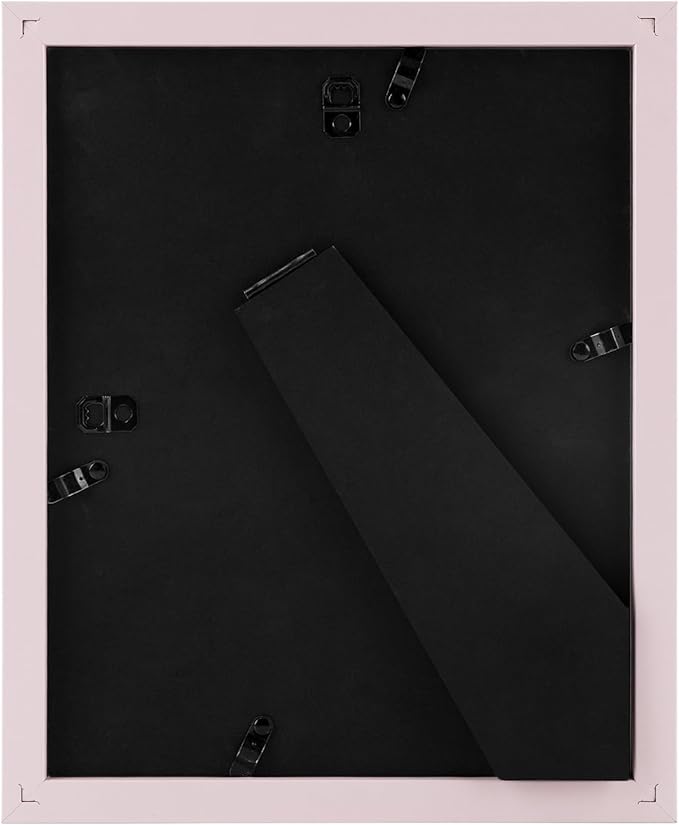 Golden State Art, 8x10 Picture Frame with Mat for 5x7 Photo - High Definition Glass Wall Mounting or Tabletop Display (Pink, 1 Pack)