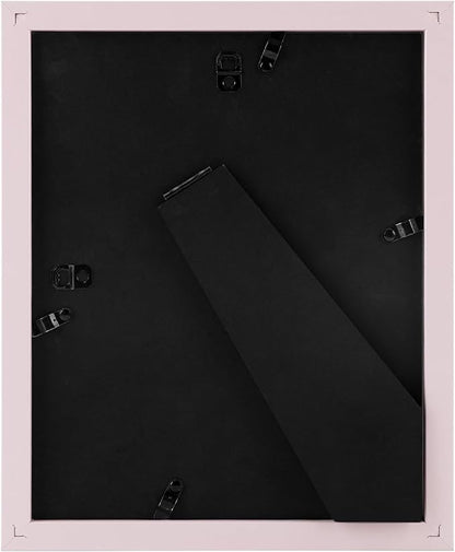 Golden State Art, 8x10 Picture Frame with Mat for 5x7 Photo - High Definition Glass Wall Mounting or Tabletop Display (Pink, 1 Pack)