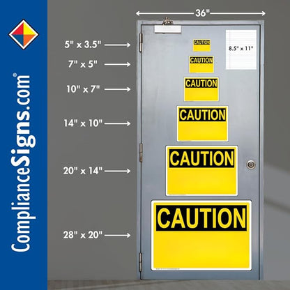 ComplianceSigns.com DANGER Pinch Point Watch Your Hands ANSI Bilingual Safety Label Decal, 5x3.5 inch 4-Pack Vinyl for Machinery, American Made Safety Signs for the Workplace
